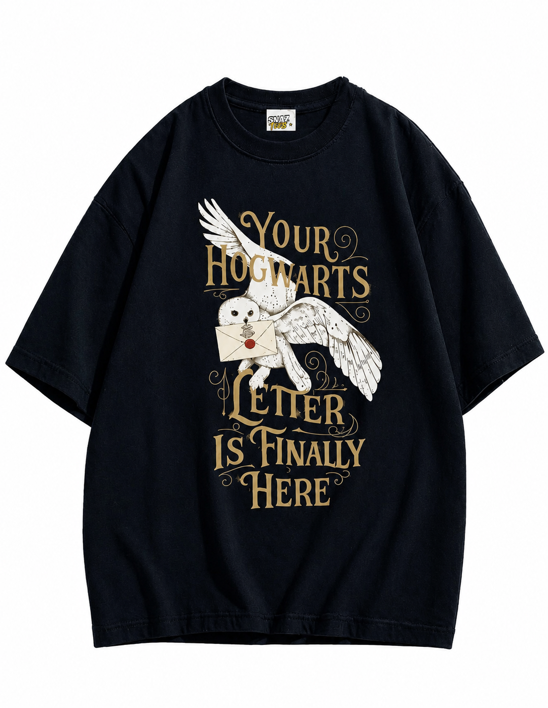 Hogwarts letter graphic oversize tee