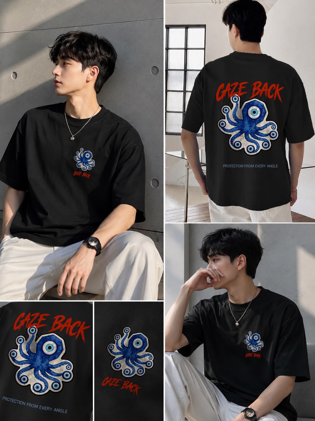 Gaze Back Evil Eye Oversize Tshirt