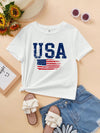 American Flag Graphic Cotton Tee