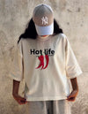 Hot Life Chili Graphic Oversized T-Shirt