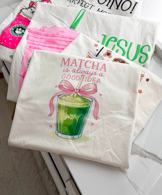 Matcha Lover Graphic Printed T-Shirt