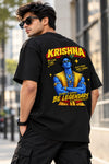 Lord Krishna Divine Vibes Black T-Shirt
