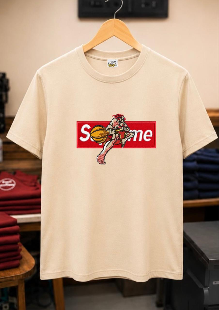 Supreme Hoops Graphic Cotton T-Shirt