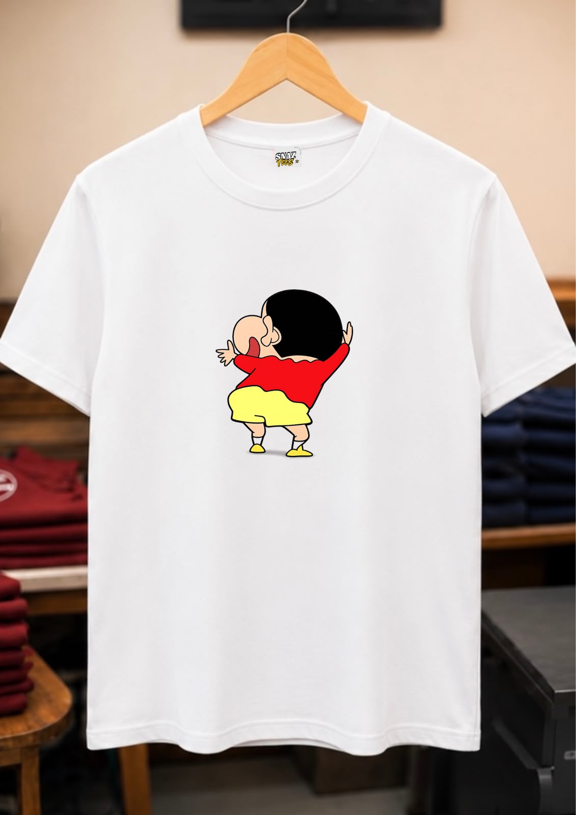 Shinchan Back Print Graphic T-Shirt
