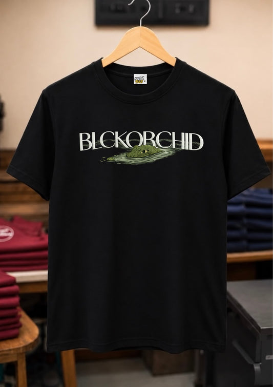 Wild Crocodile Print Cotton T-Shirt