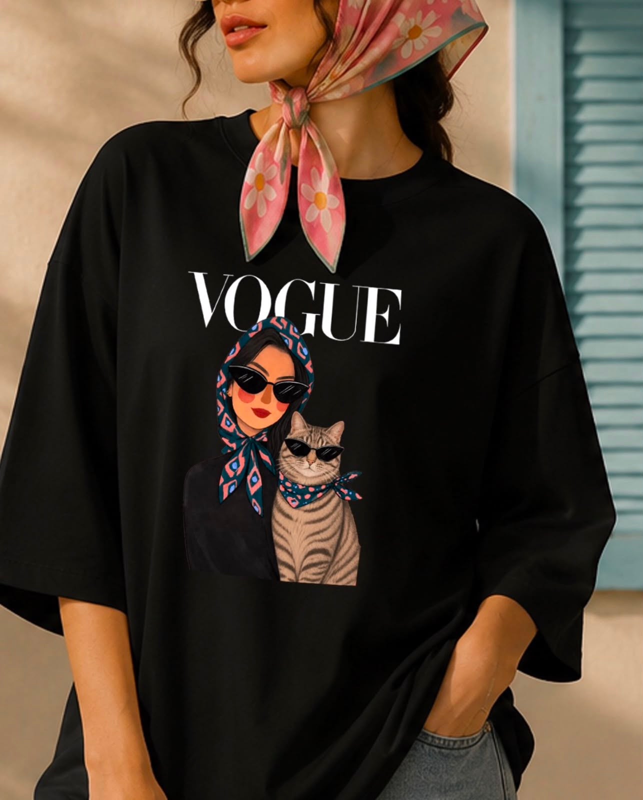 Fashion Girl Graphic Oversized T-Shirt | 100% Pure Cotton