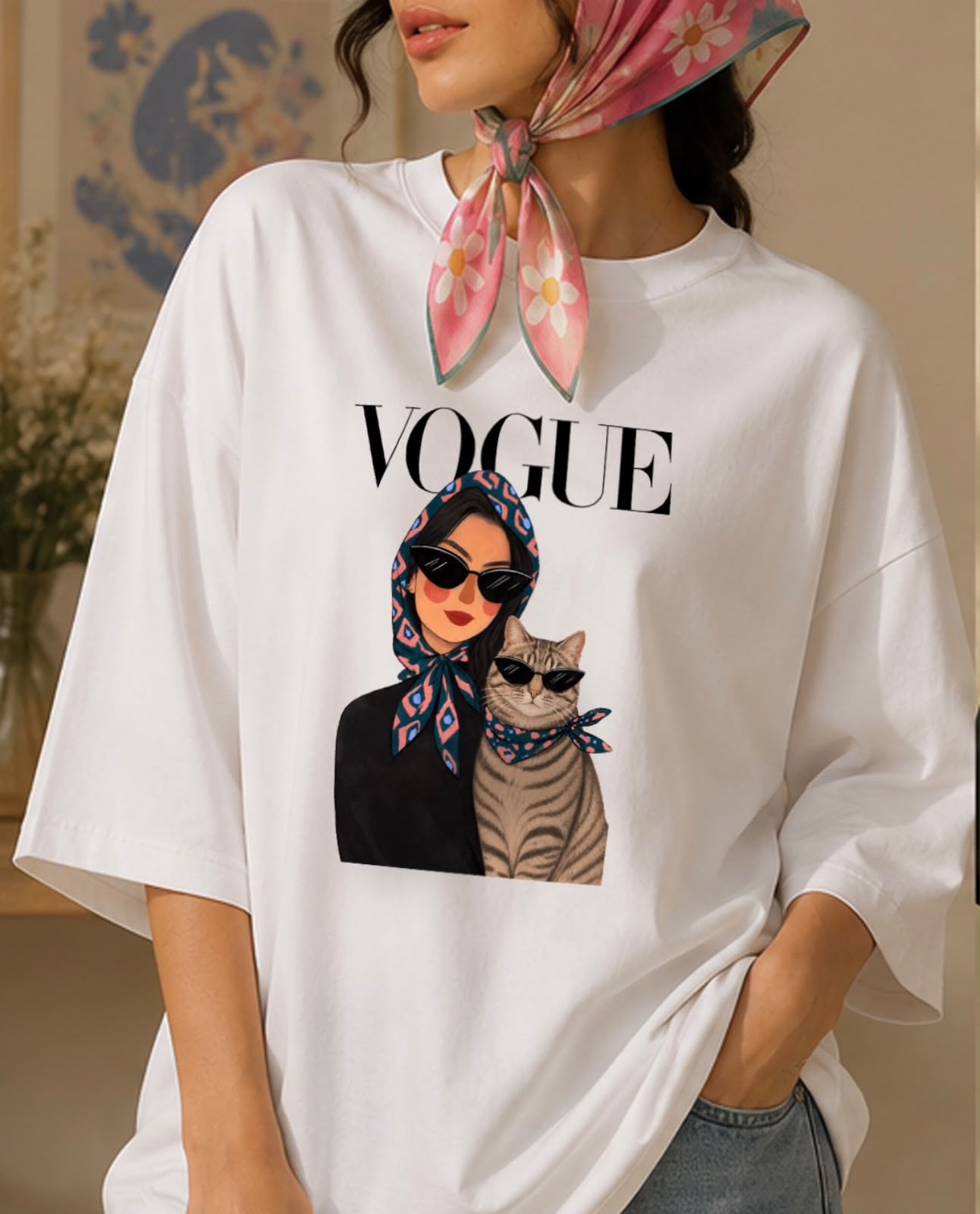 Fashion Girl Graphic Oversized T-Shirt | 100% Pure Cotton