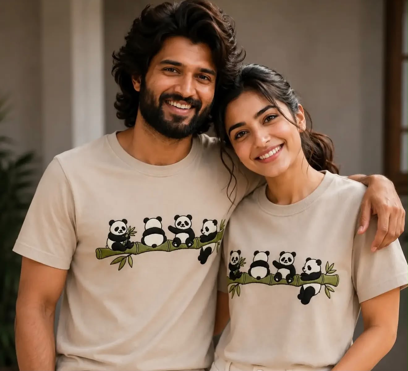Cute Panda Couple Tshirt