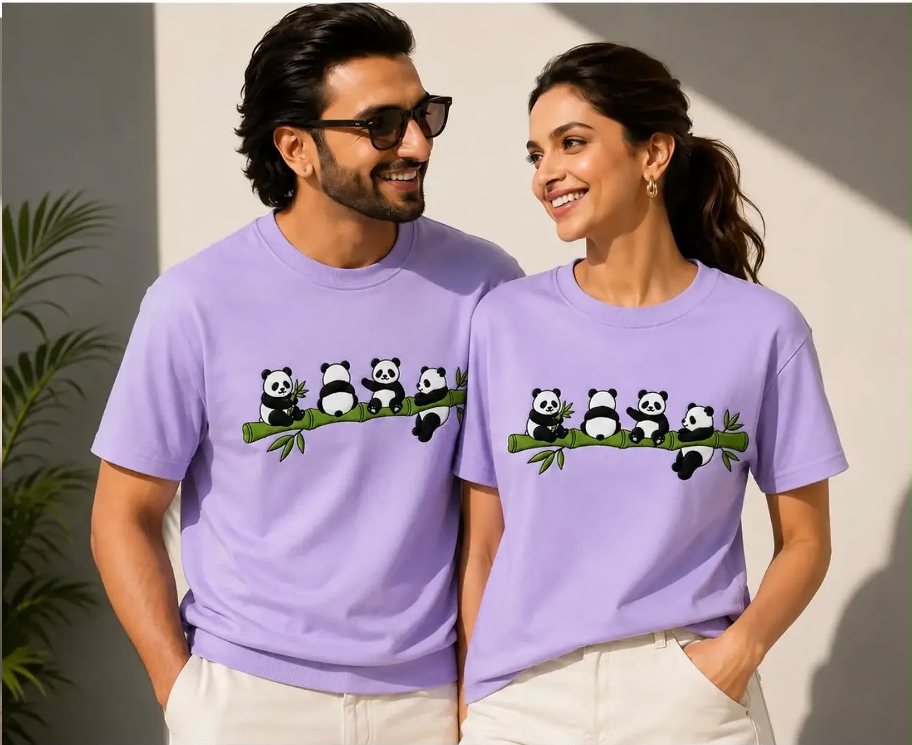 Cute Panda Couple Tshirt
