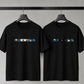 Cute White & Black Cat Graphic T-Shirt