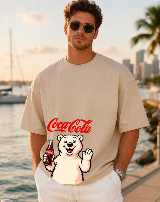 Cute Polar Bear Soft Coca Cola Graphic Tee