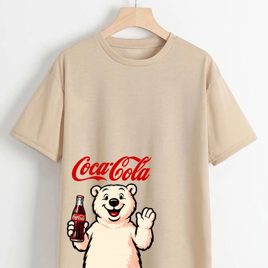 Cute Polar Bear Soft Coca Cola Graphic Tee