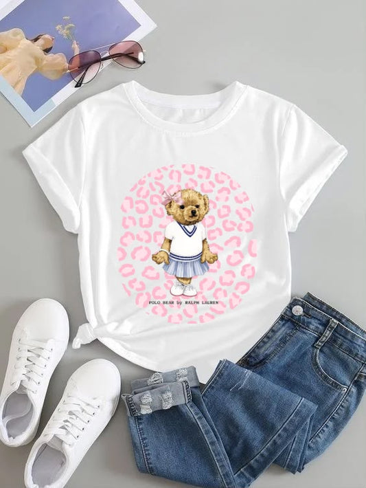 Polo Ralph Lauren Cute Polo Bear Print T-Shirt