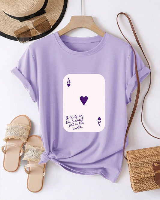 Ace Card Graphic Premium Cotton T-Shirt