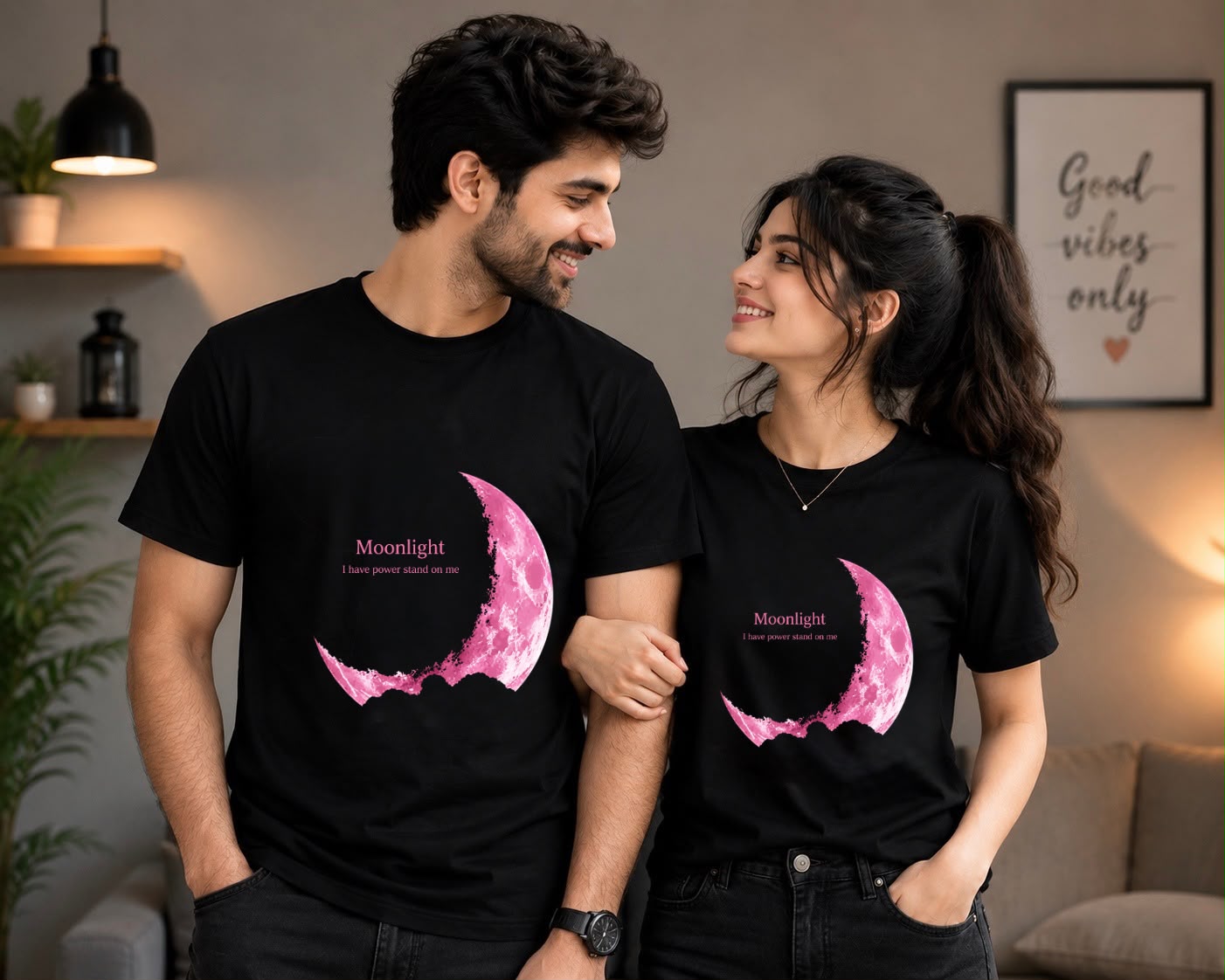 Moonlight Matching Couple T-Shirt Set