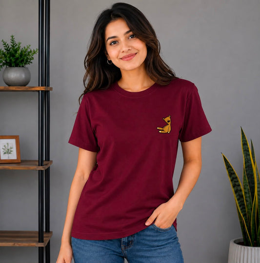 Pocket Teddy Bear Premium Cotton T-Shirt
