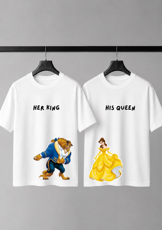 Her King & His Queen Couple T-Shirts 👑