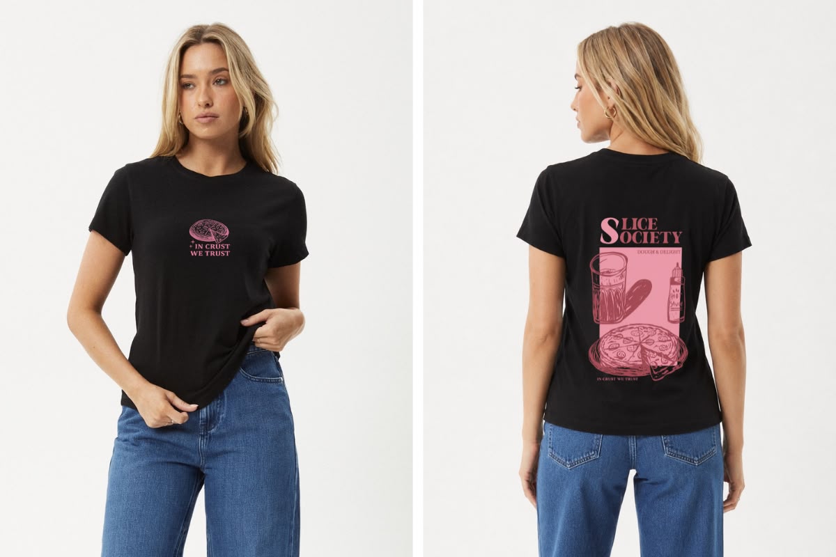 In Crust We Trust Pizza Back Print T-Shirt
