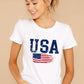 American Flag Graphic Cotton Tee