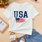 American Flag Graphic Cotton Tee