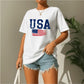 American Flag Graphic Cotton Tee