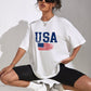 American Flag Graphic Cotton Tee