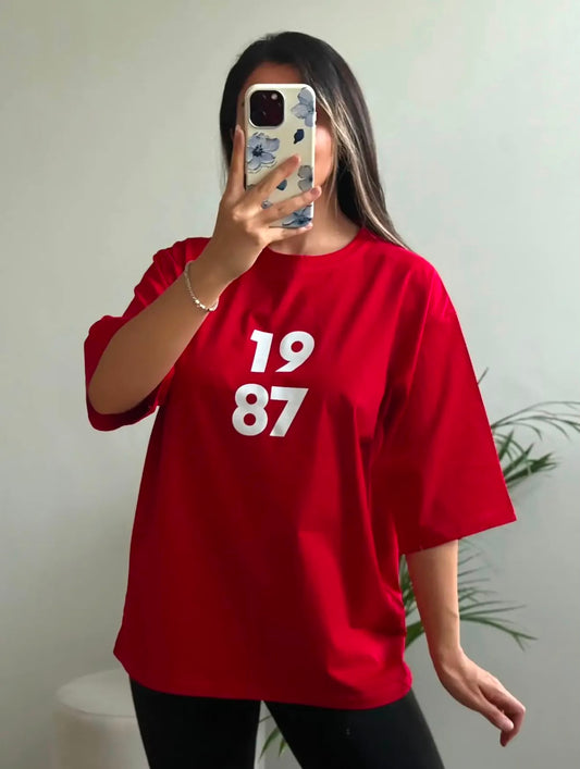 1987 Minimal Graphic Printed T-Shirt