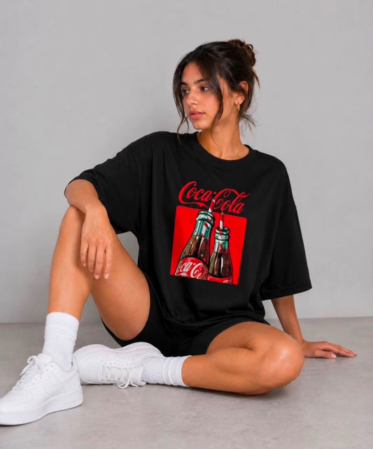 Classic Coca-Cola Bottle Print T-Shirt