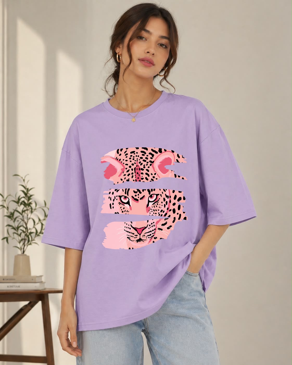 Pink Leopard Animal Print T-Shirt