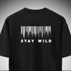 Stay Wild Barcode Forest Print T-Shirt