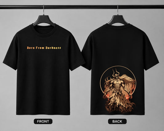 Born From Darkness Gothic Anime Back Print T-Shirt