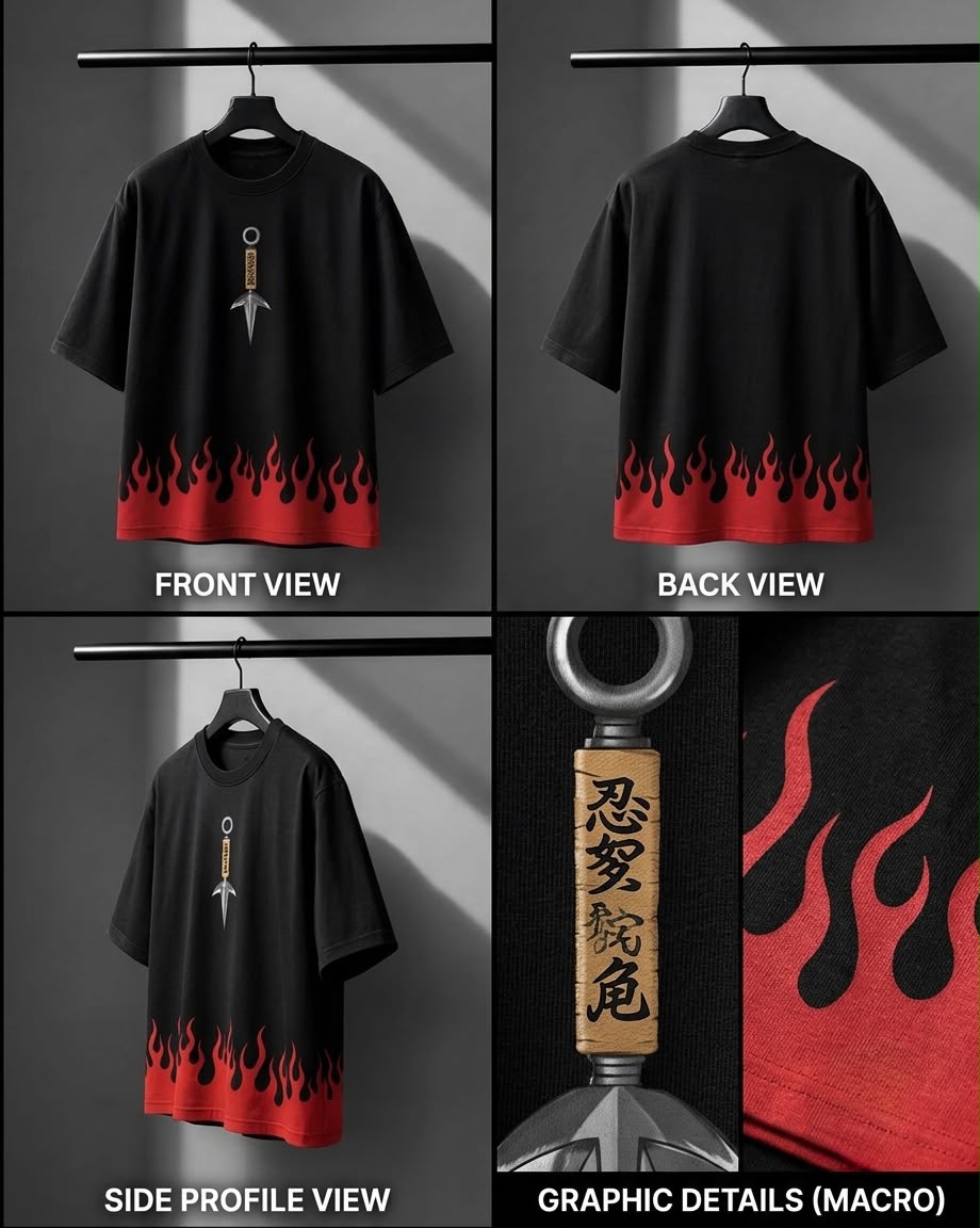 Kunai Blade Anime Streetwear Premium Cotton T-Shirt