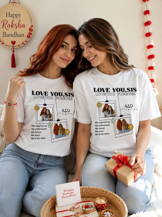 Love You, Sis – Personalized Raksha Bandhan T-Shirt