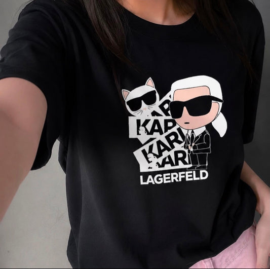 Premium Karl Lagerfeld Graphic Tee for Women