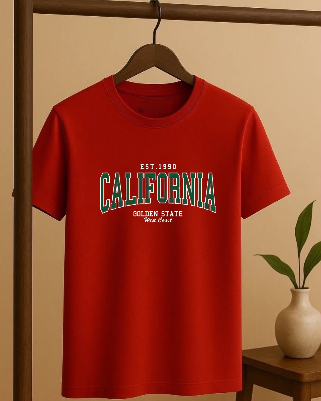 California Vintage Graphic Pure Cotton T-Shirt