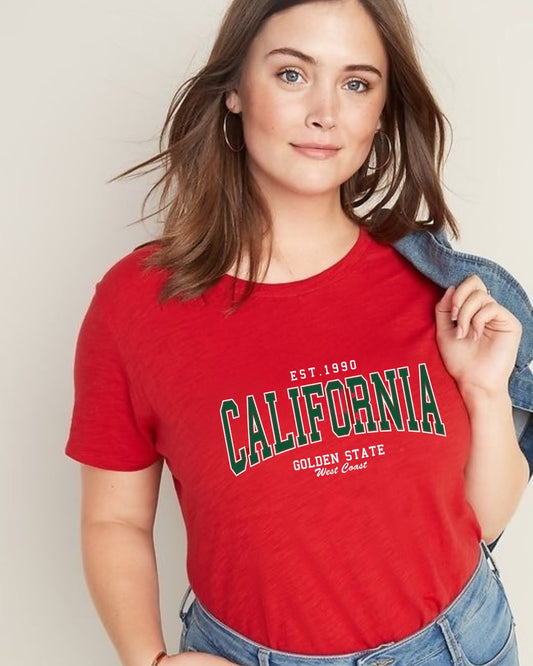 California Vintage Graphic Pure Cotton T-Shirt