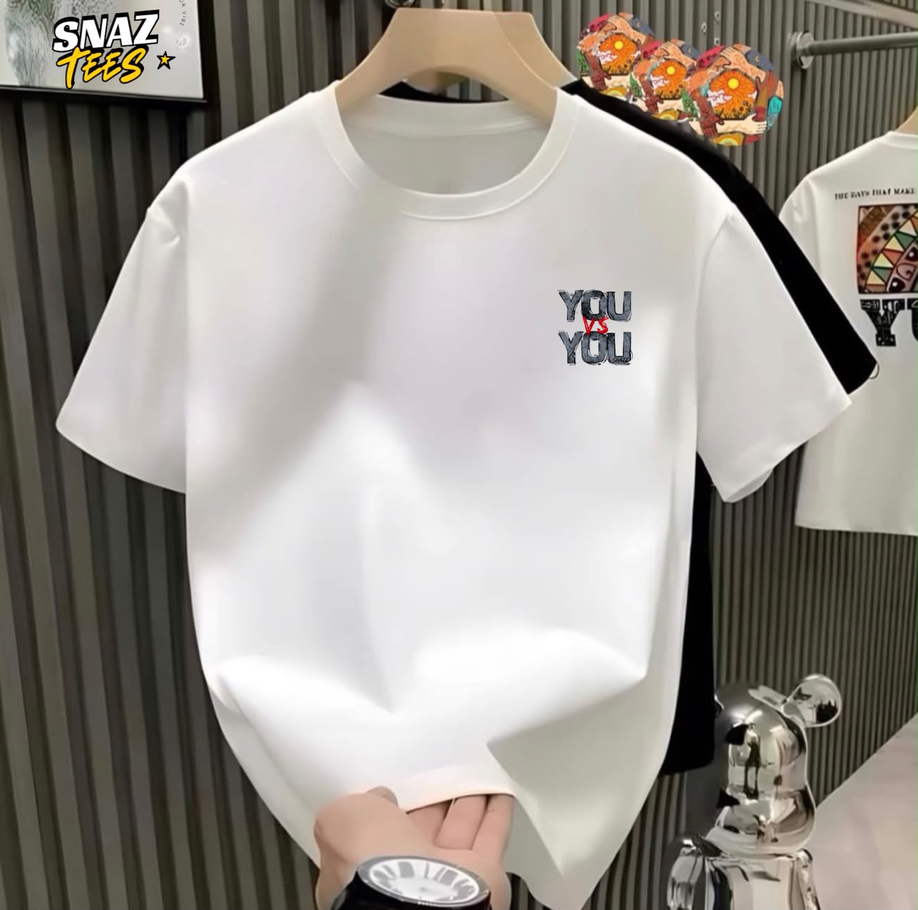 You Vs You Graphic Printed Pure Cotton T-Shirt