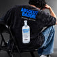 Acid Wash Cotton T-Shirt with Back Graphic Print