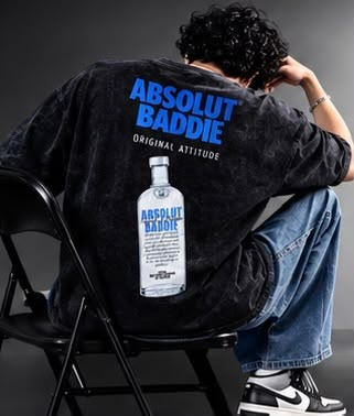 Acid Wash Cotton T-Shirt with Back Graphic Print