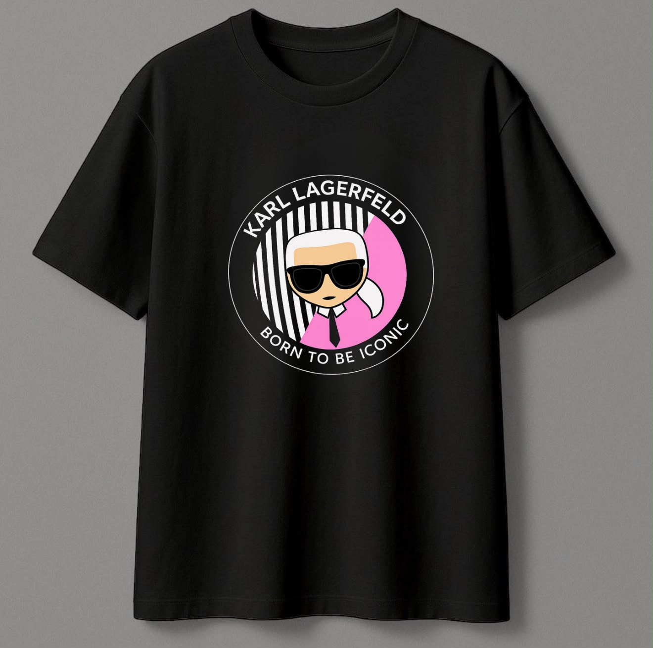 Karl Lagerfeld Born to Be Iconic Graphic T-Shirt
