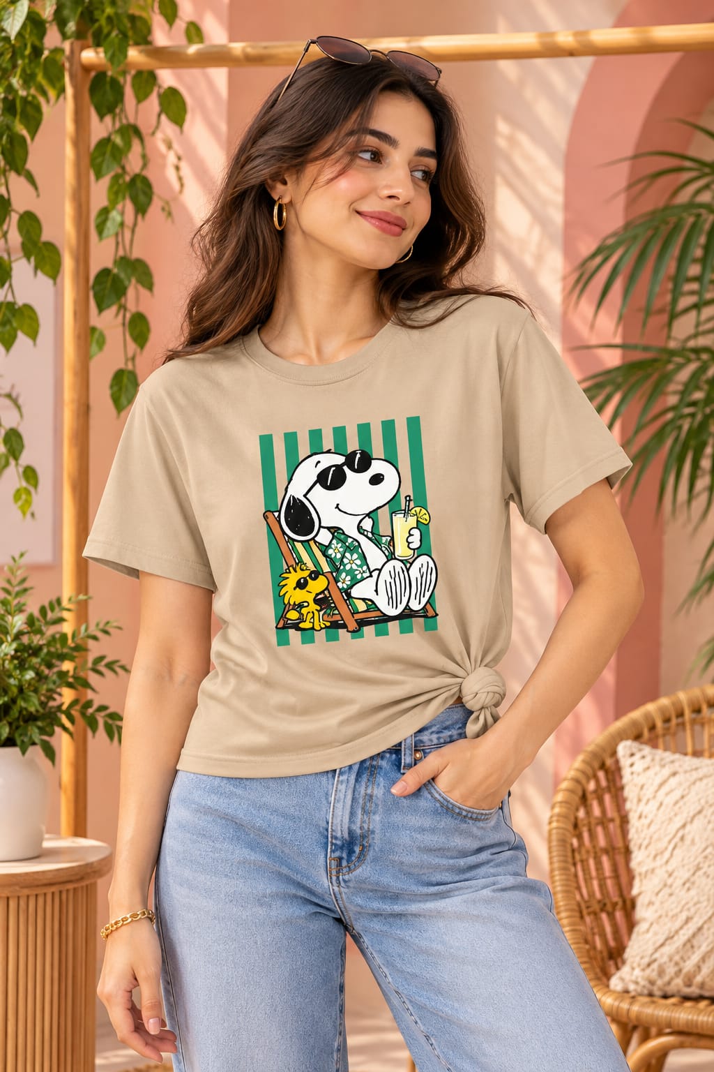 Snoopy Beach Vibes Graphic T-Shirt