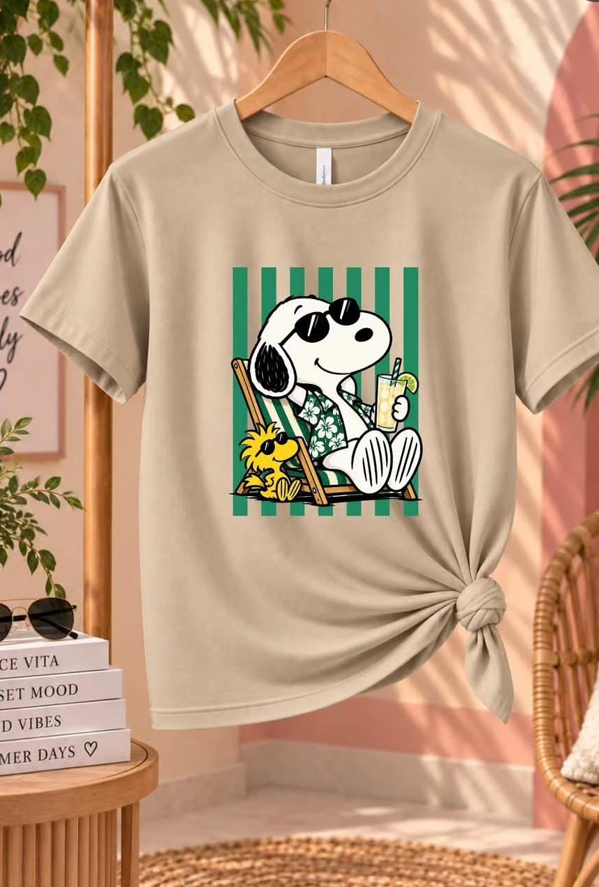 Snoopy Beach Vibes Graphic T-Shirt