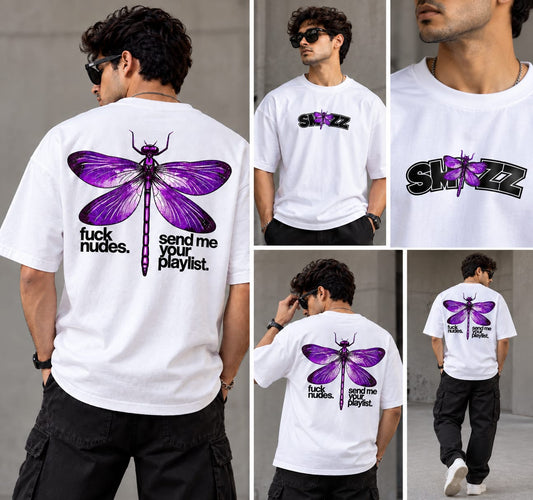 Purple Dragonfly Attitude Graphic Tee