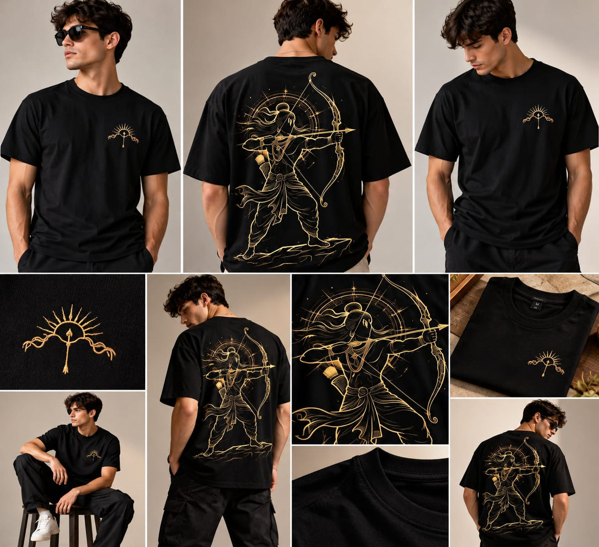 Shri Ram Golden Aura Graphic Tee
